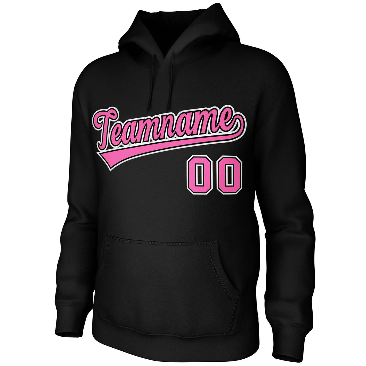 Custom Black Pink-Black-White Classic Style Sports Uniform Pullover Hoodie| KXKSHOP