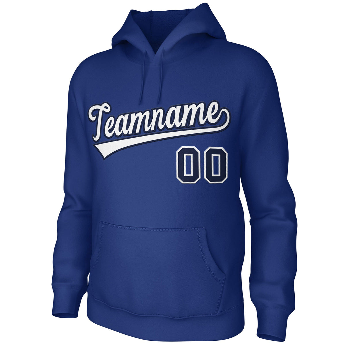 Custom Royal White-Navy Classic Style Sports Uniform Pullover Hoodie| KXKSHOP