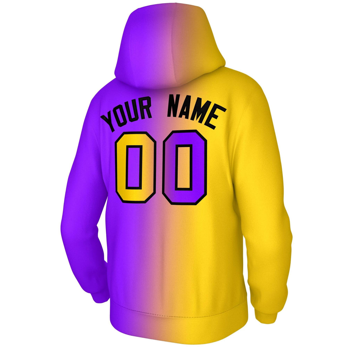Custom Stitched Purple Gradient Fashion Pullover Sweatshirt Hoodie| KXKSHOP