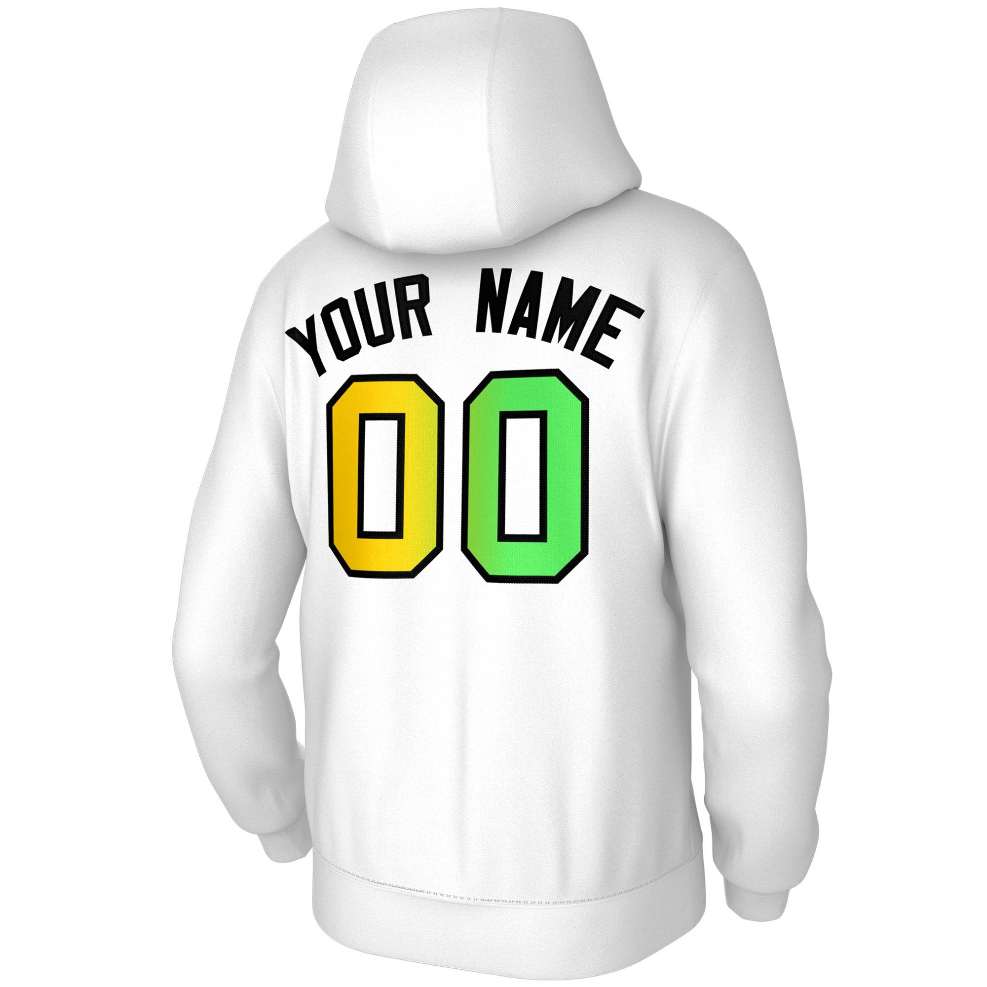 Custom Stitched White Gradient Fashion Sports Pullover Sweatshirt Hoodie| KXKSHOP