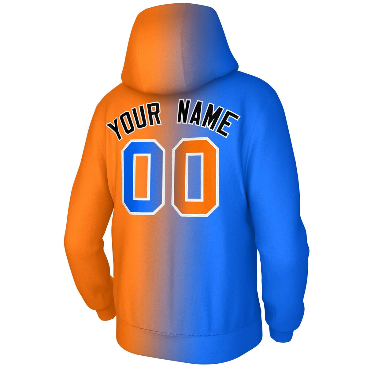 Custom Stitched Orange Gradient Fashion Sports Pullover Sweatshirt Hoodie| KXKSHOP