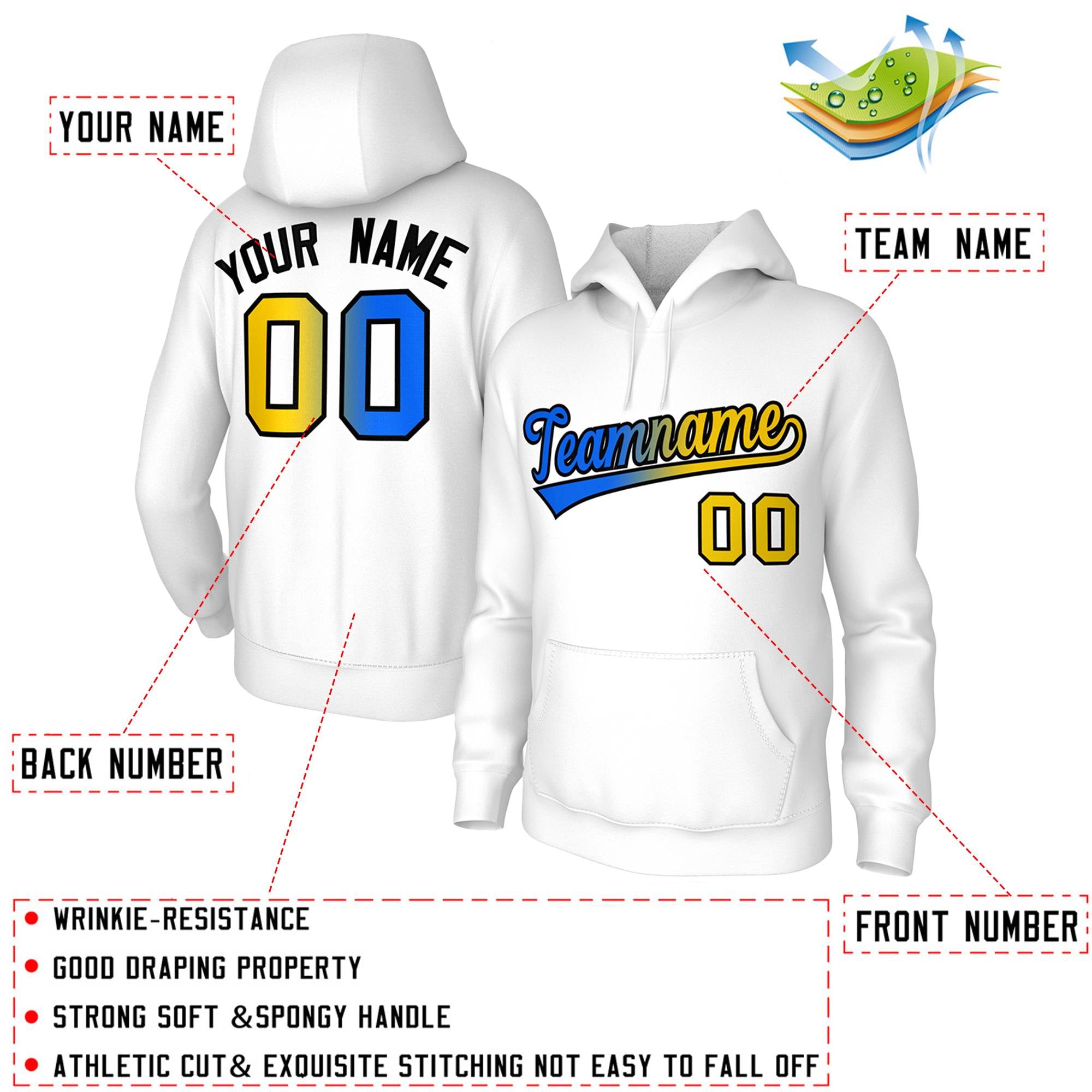 Custom Gradient Fashion Athletic Pullover Hoodie Team Sweatshirt| KXKSHOP
