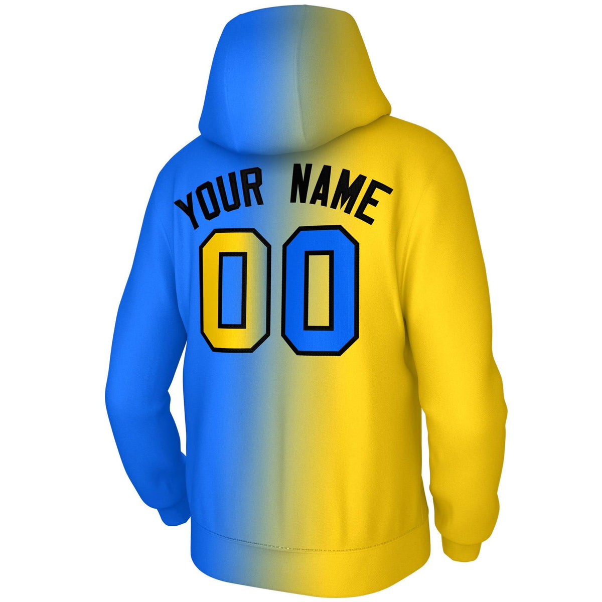 Custom Stitched Royal Gold Gradient Fashion Sports Pullover Sweatshirt Hoodie| KXKSHOP