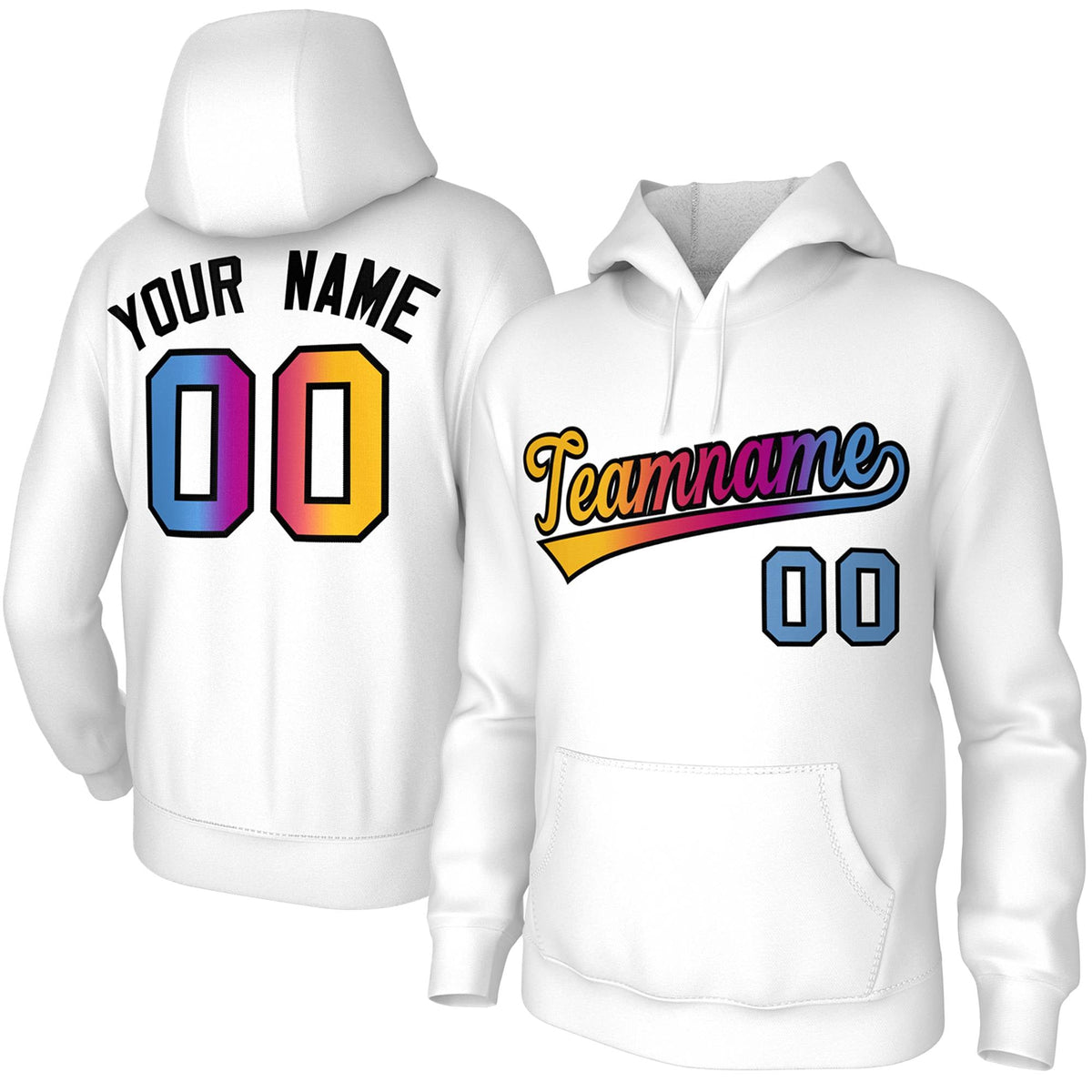 Custom Gradient Fashion Athletic Pullover Hoodie Team Sweatshirt| KXKSHOP