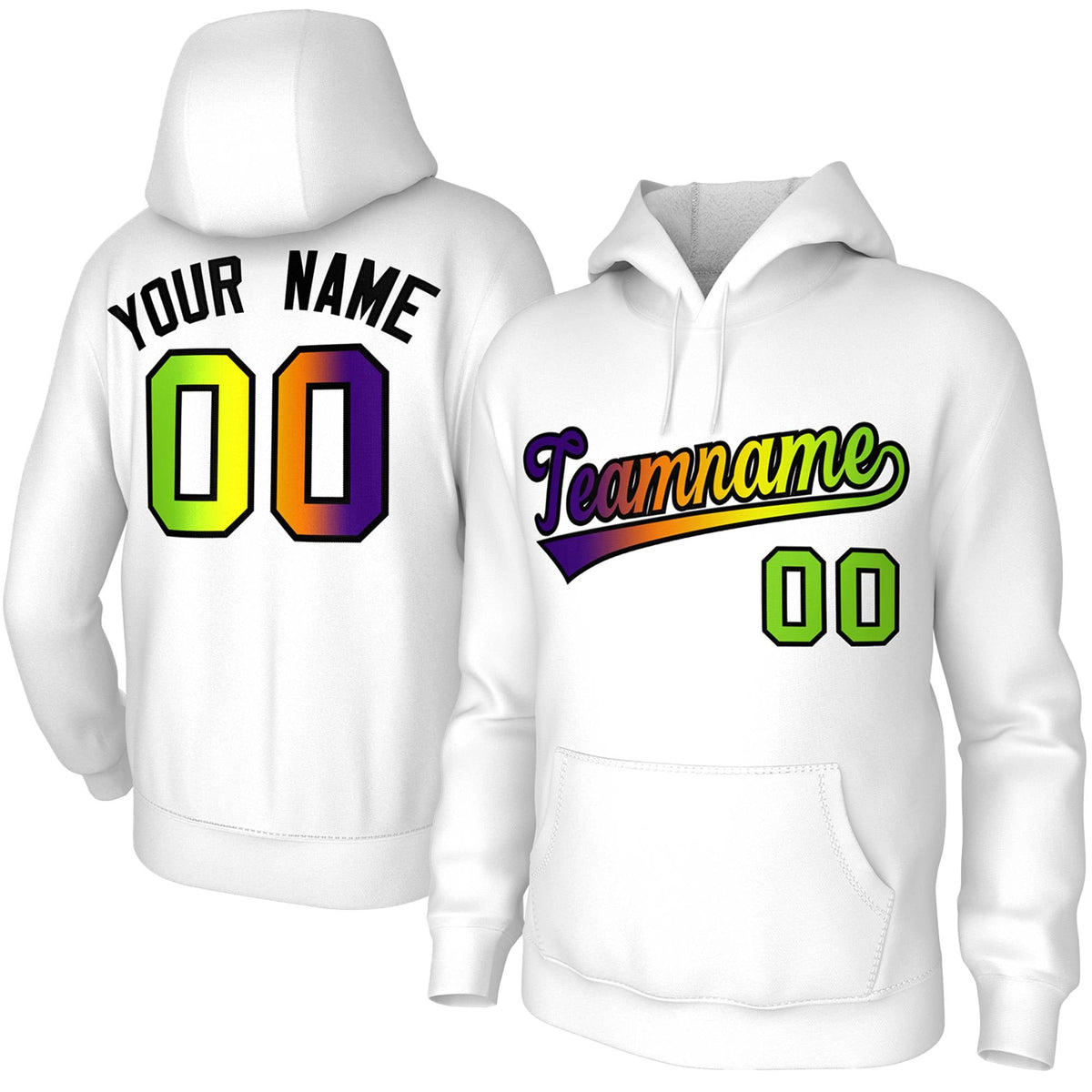 Custom Gradient Fashion Athletic Pullover Hoodie Team Sweatshirt| KXKSHOP