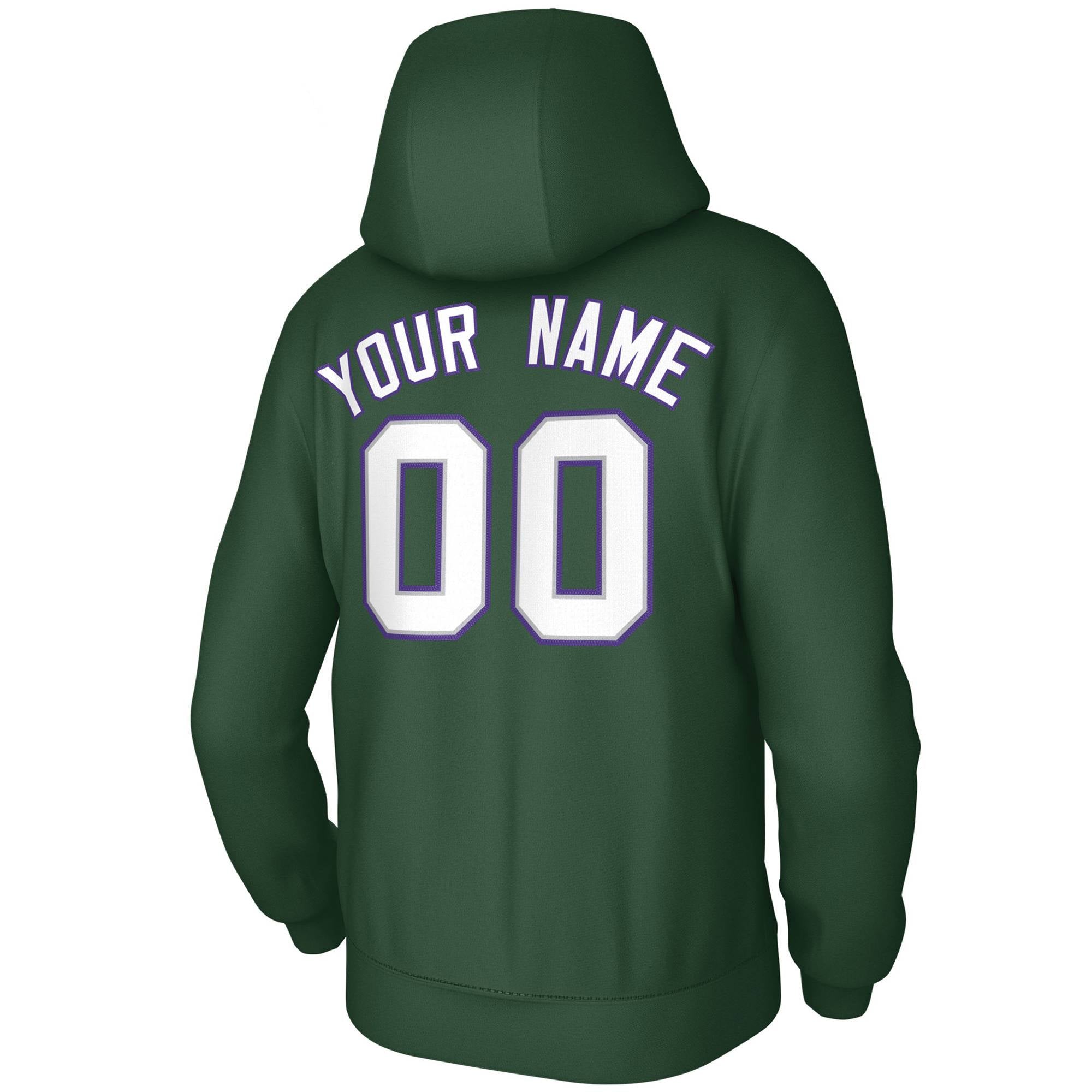 Custom Green Purple-White Classic Style Personalized Uniform Pullover Hoodie| KXKSHOP