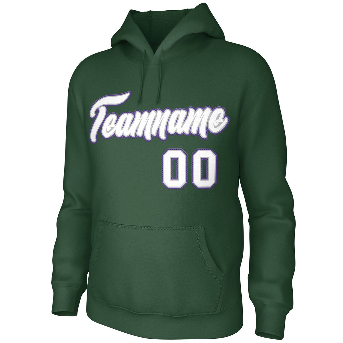 Custom Green Purple-White Classic Style Personalized Uniform Pullover Hoodie| KXKSHOP