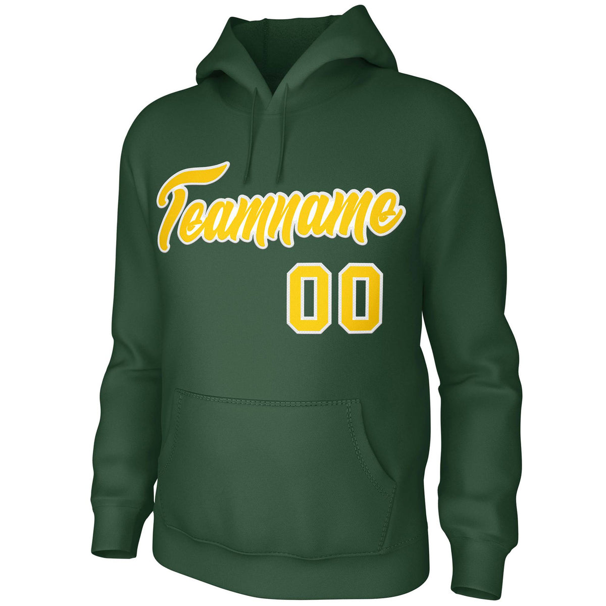 Custom Green Gold-White Classic Style Personalized Uniform Pullover Hoodie| KXKSHOP