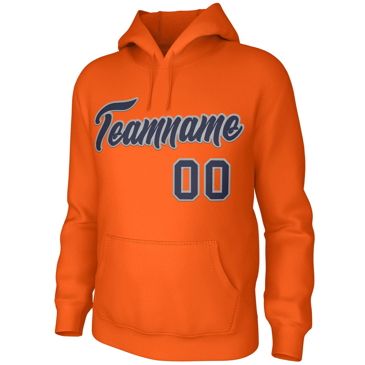 Custom Orange Navy-Gray Classic Style Personalized Uniform Pullover Hoodie| KXKSHOP