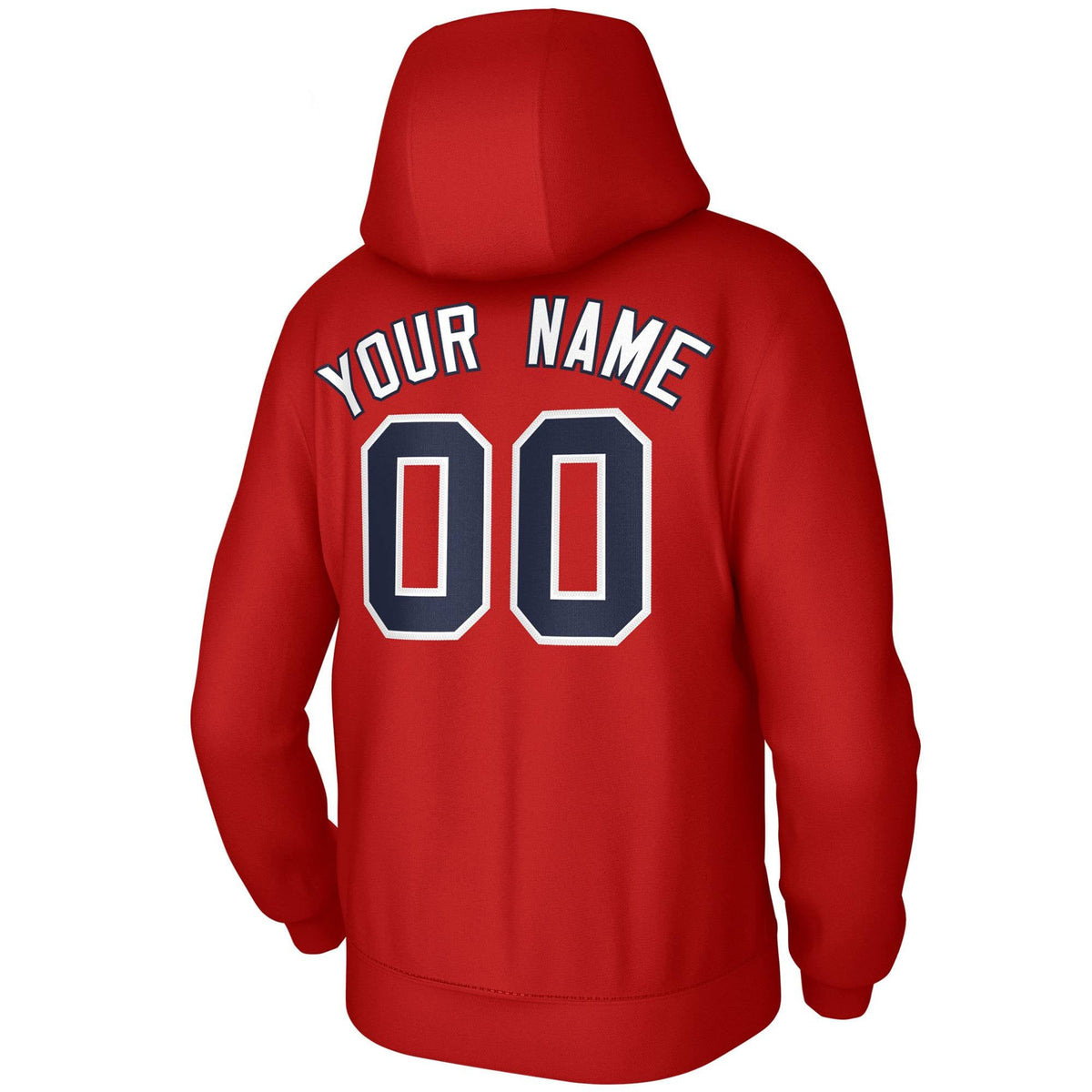 Custom Red White-Navy Classic Style Personalized Uniform Pullover Hoodie| KXKSHOP