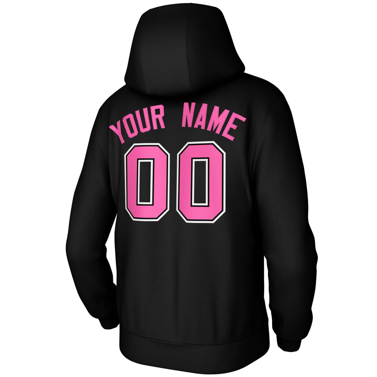 Custom Black Pink-Black-White Classic Style Personalized Uniform Pullover Hoodie| KXKSHOP