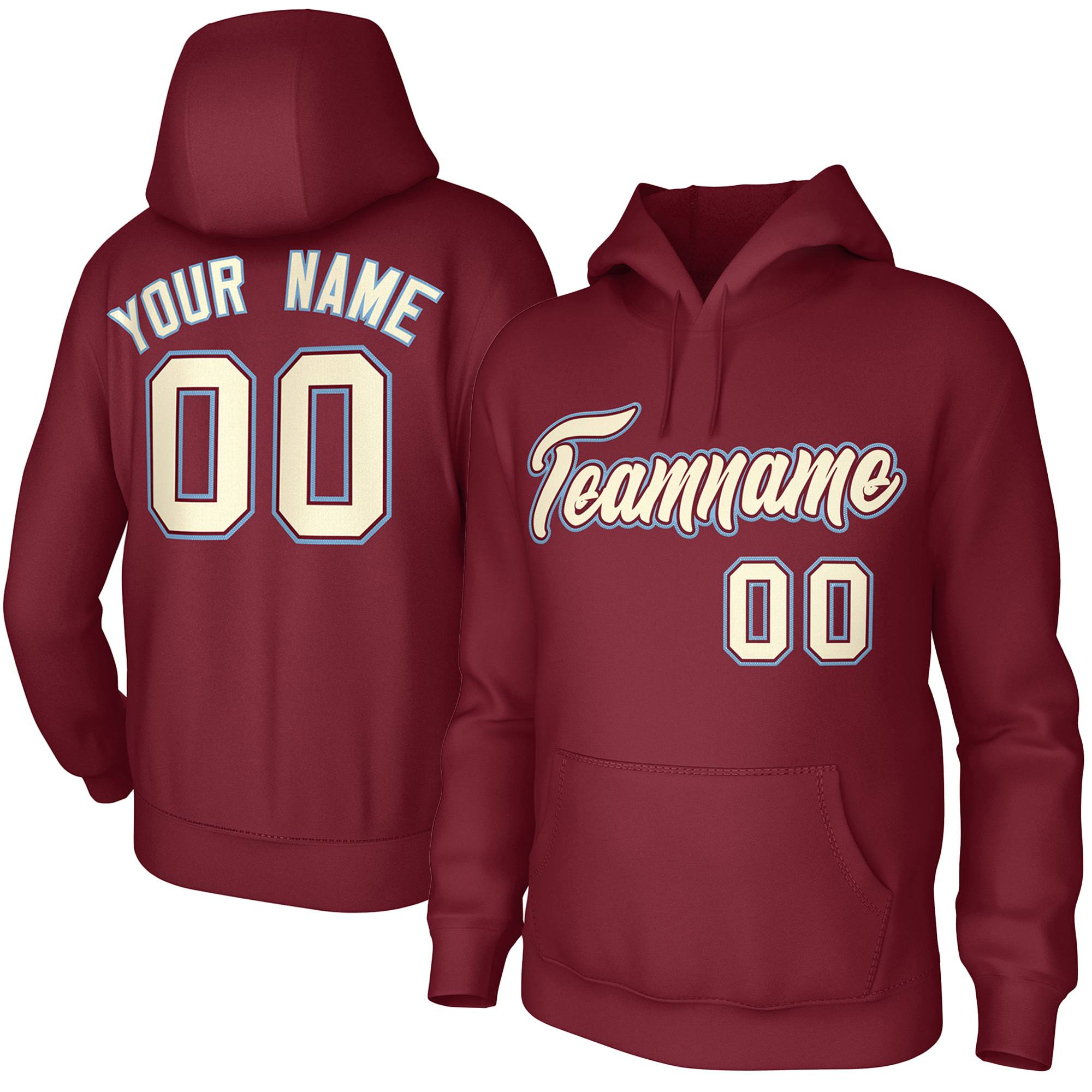 Custom Cardinal Cream-Cardinal Classic Style Personalized Uniform Pullover Hoodie| KXKSHOP