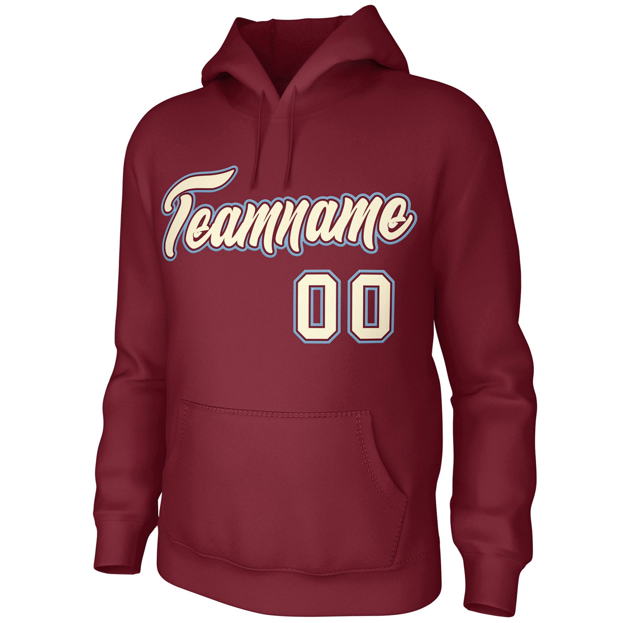 Custom Cardinal Cream-Cardinal Classic Style Personalized Uniform Pullover Hoodie| KXKSHOP