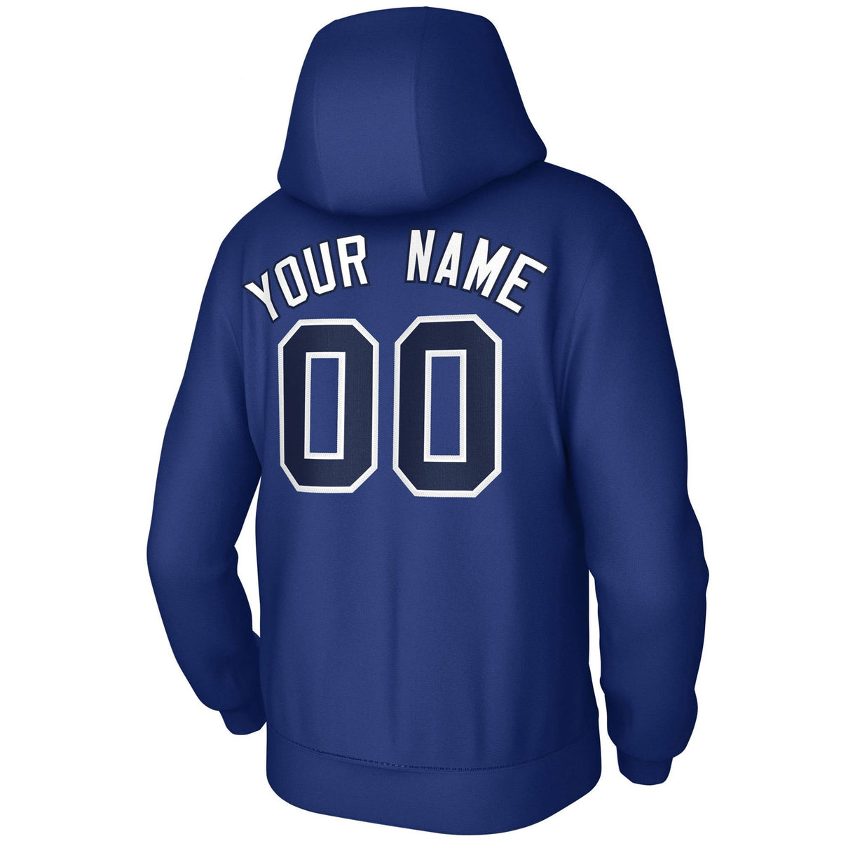 Custom Royal White-Navy Classic Style Personalized Uniform Pullover Hoodie| KXKSHOP