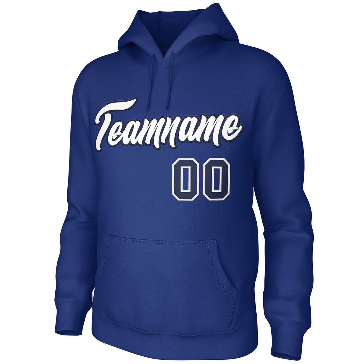 Custom Royal White-Navy Classic Style Personalized Uniform Pullover Hoodie| KXKSHOP