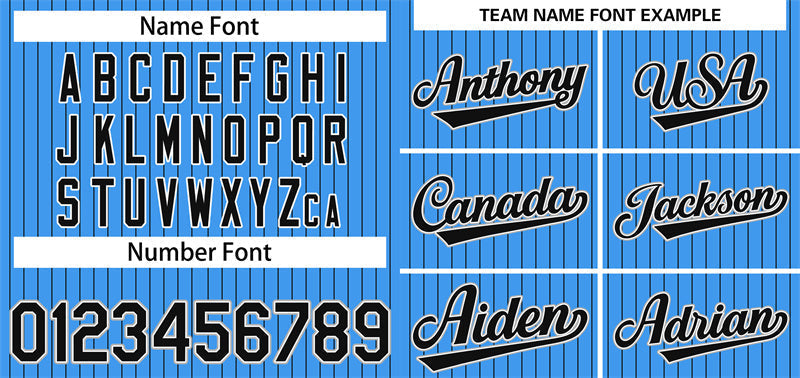 Maillot de baseball authentique à rayures bleu marine et gris poudre personnalisé