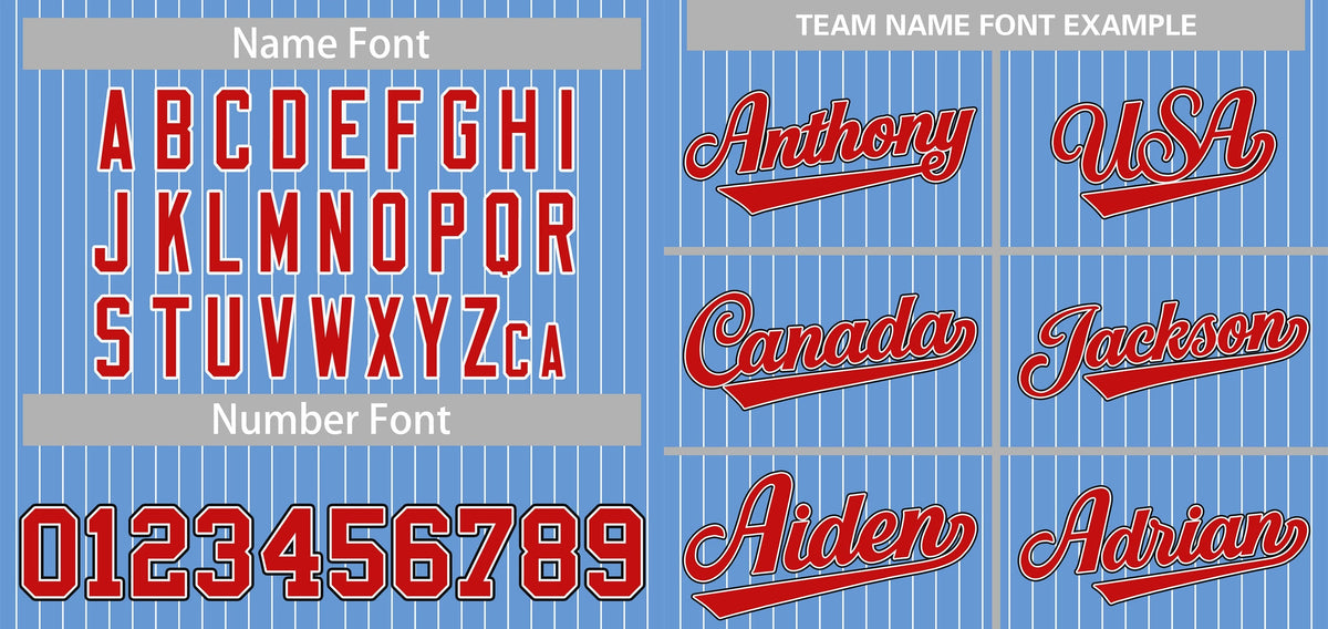 Custom Light Blue Red-Royal Stripe Fashion Authentic Baseball Jersey
