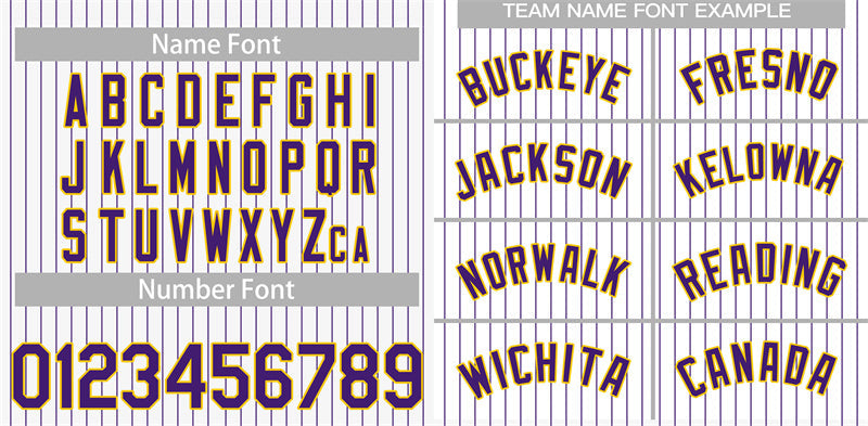 Custom White Purple-Gold Stripe Fashion Authentic Baseball Jersey
