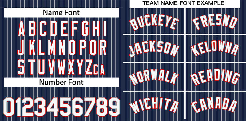 Custom Navy White-Red Stripe Fashion Authentic Baseball Jersey