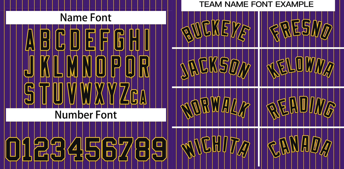 Custom Purple Black-Yellow Stripe Fashion Authentic Baseball Jersey
