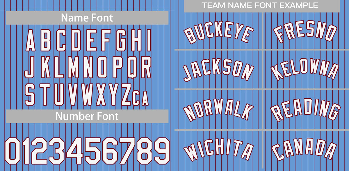 Custom Powder Blue White-Crimson Stripe Fashion Authentic Baseball Jersey