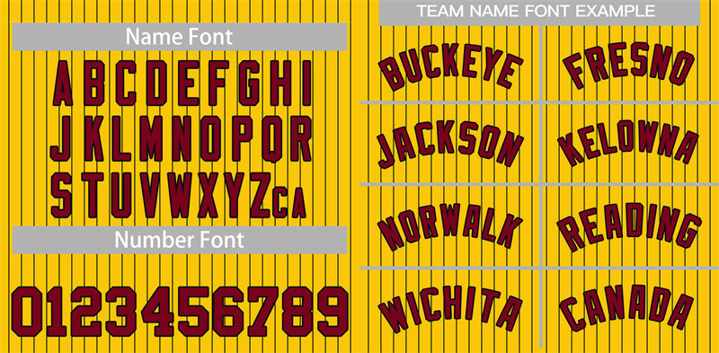 Custom Yellow Crimson-Black Stripe Fashion Authentic Baseball Jersey