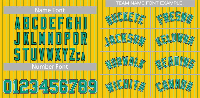 Custom Yellow Teal-Black Stripe Fashion Authentic Baseball Jersey