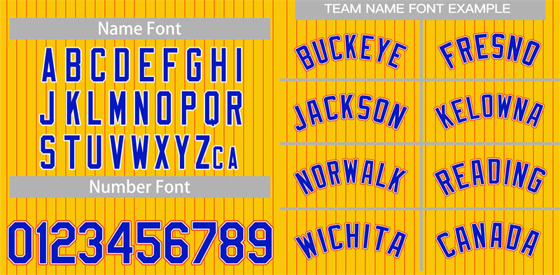 Custom Yellow Royal-Orange Stripe Fashion Authentic Baseball Jersey