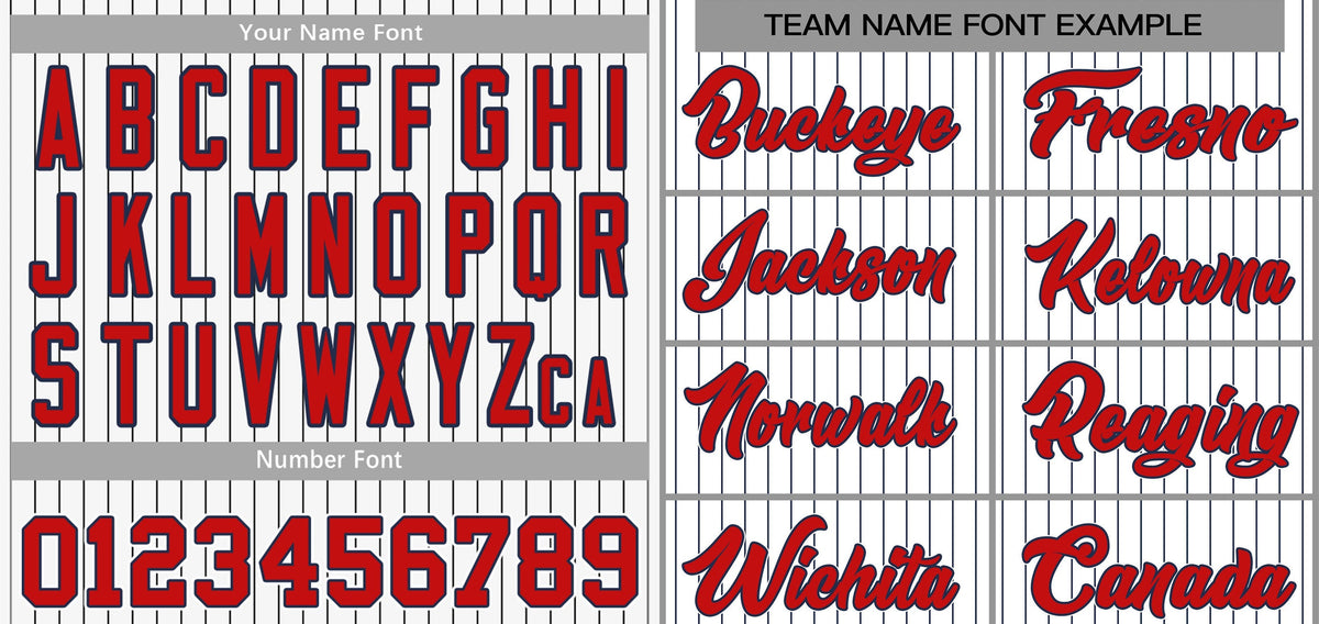 Custom White Red-Navy Stripe Fashion Authentic Baseball Jersey