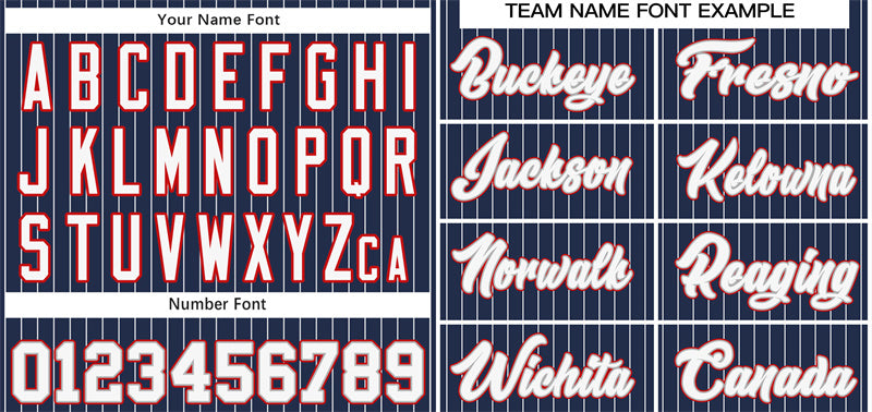 Custom Navy White-Red Stripe Fashion Authentic Baseball Jersey