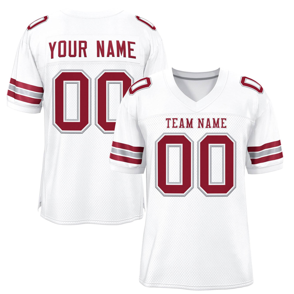 Custom White Cardinal-Cardinal Classic Style Authentic American Football Jersey| KXKSHOP