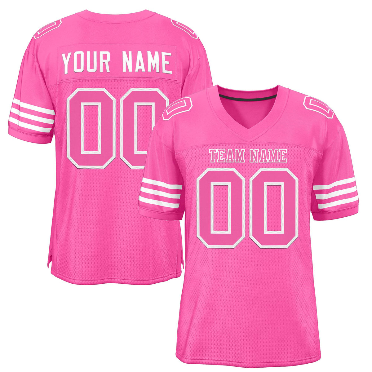 Custom Pink White Classic Style Authentic American Football Jersey| KXKSHOP