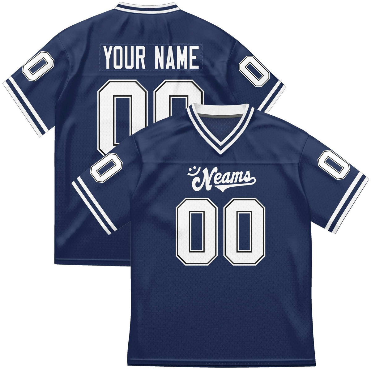 Custom Red Navy-White Classic Style Mesh American Football Jersey | KXKSHOP