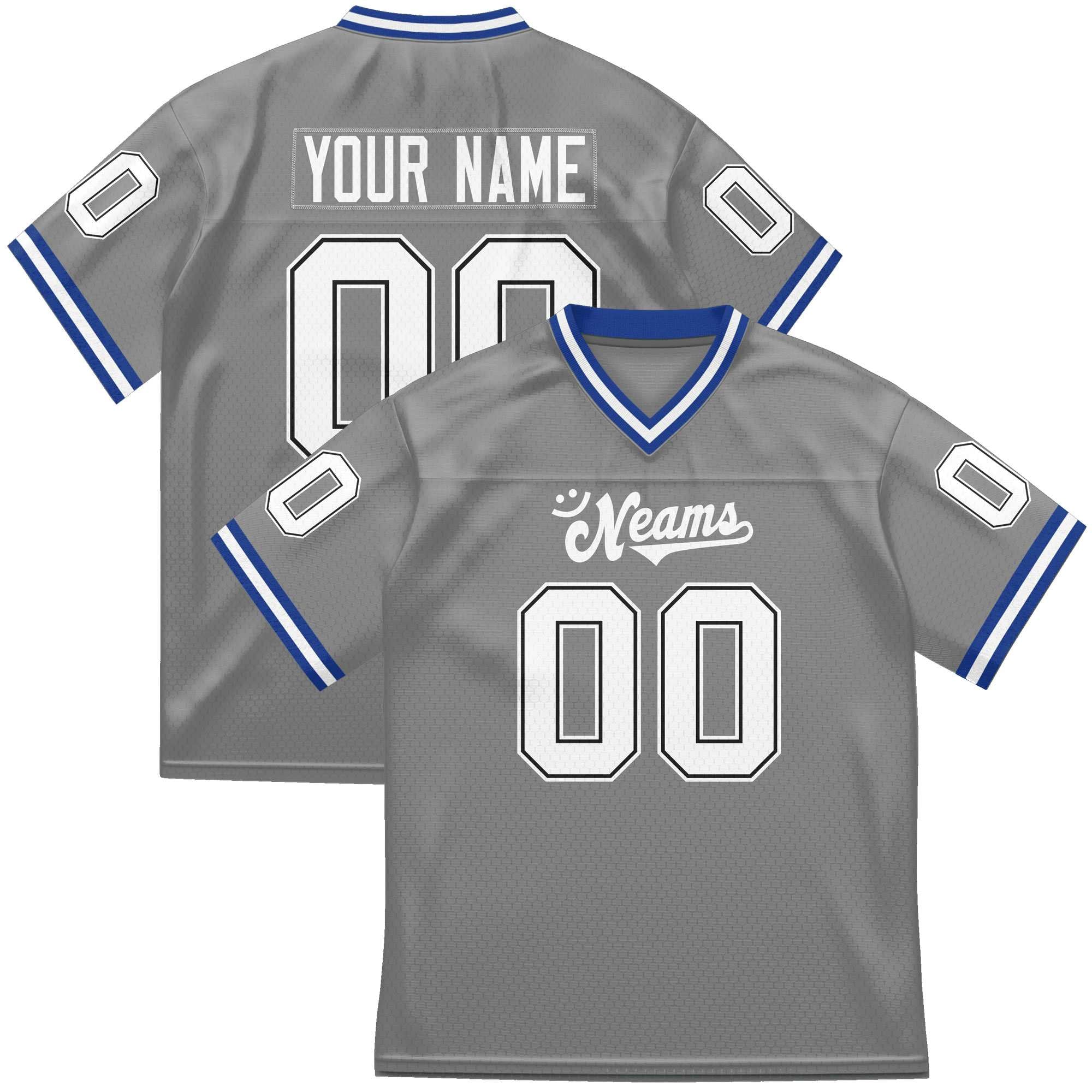 Custom Red Navy-White Classic Style Mesh American Football Jersey | KXKSHOP