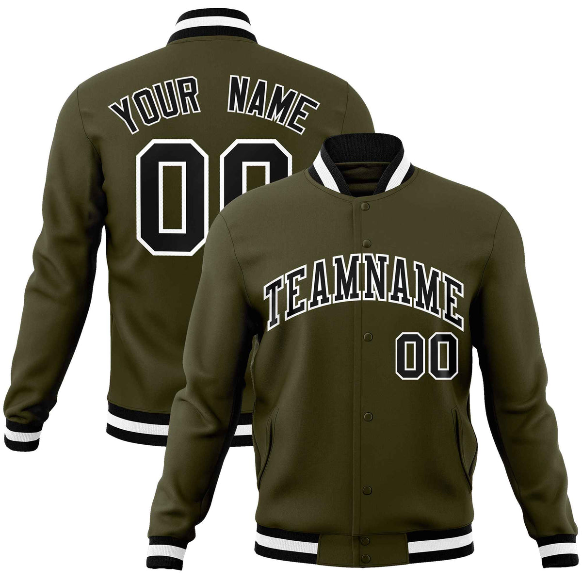 Custom White Black-Gray Classic Style Varsity Full-Snap Letterman Jacket | KXKSHOP