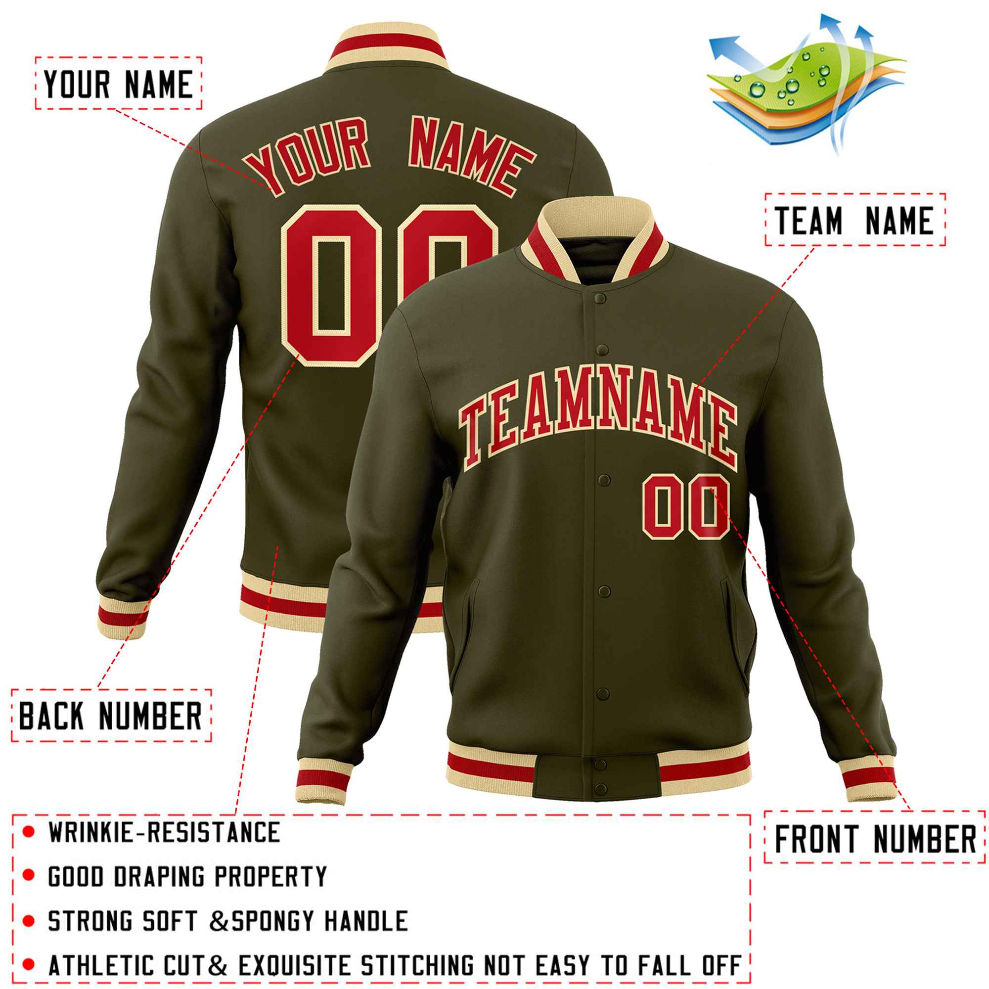 Custom White Black-Gray Classic Style Varsity Full-Snap Letterman Jacket | KXKSHOP