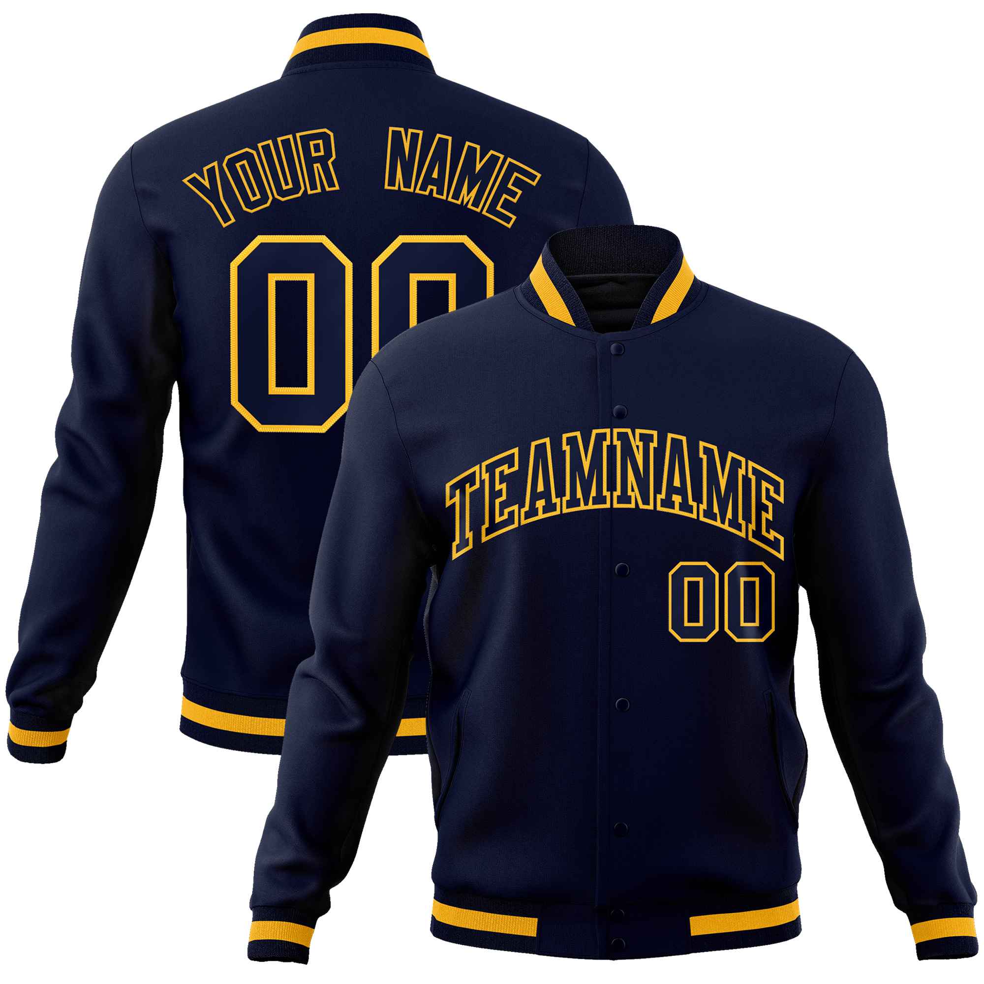 Custom White Black-Gray Classic Style Varsity Full-Snap Letterman Jacket | KXKSHOP