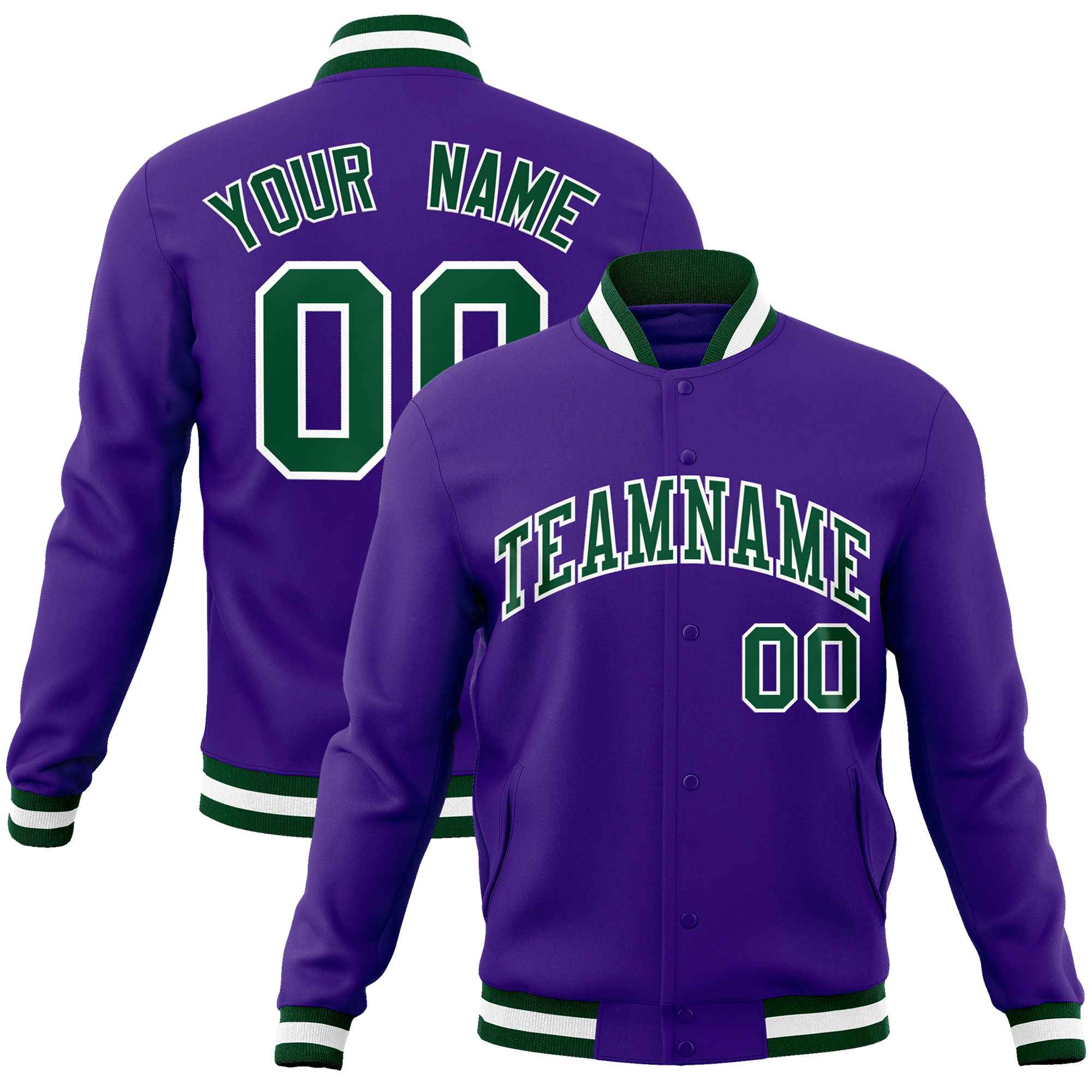 Custom White Black-Gray Classic Style Varsity Full-Snap Letterman Jacket | KXKSHOP