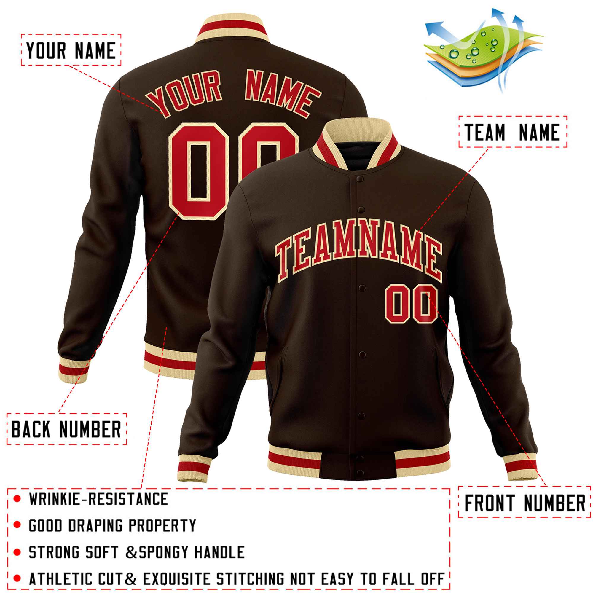 Custom White Black-Gray Classic Style Varsity Full-Snap Letterman Jacket | KXKSHOP