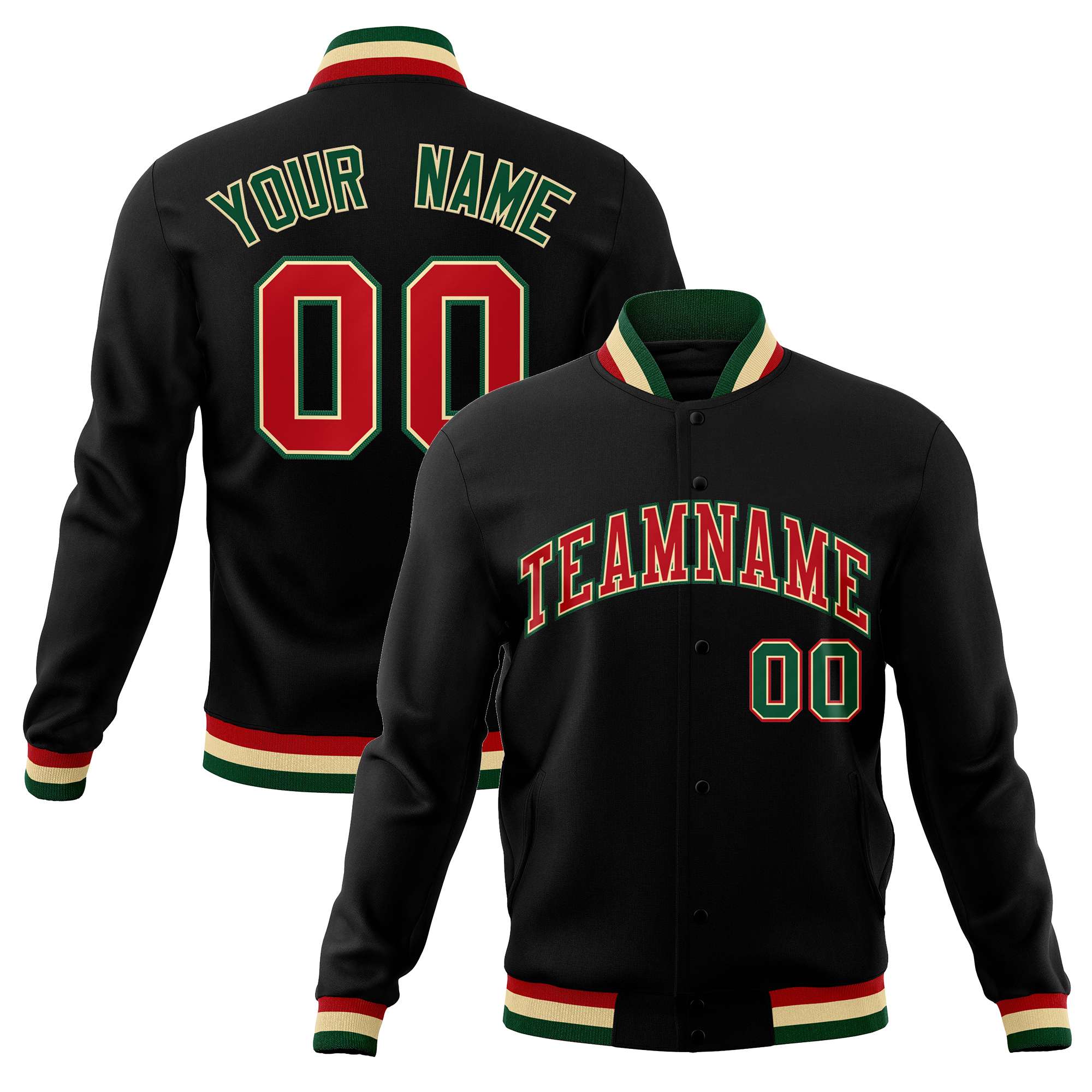Custom White Black-Gray Classic Style Varsity Full-Snap Letterman Jacket | KXKSHOP
