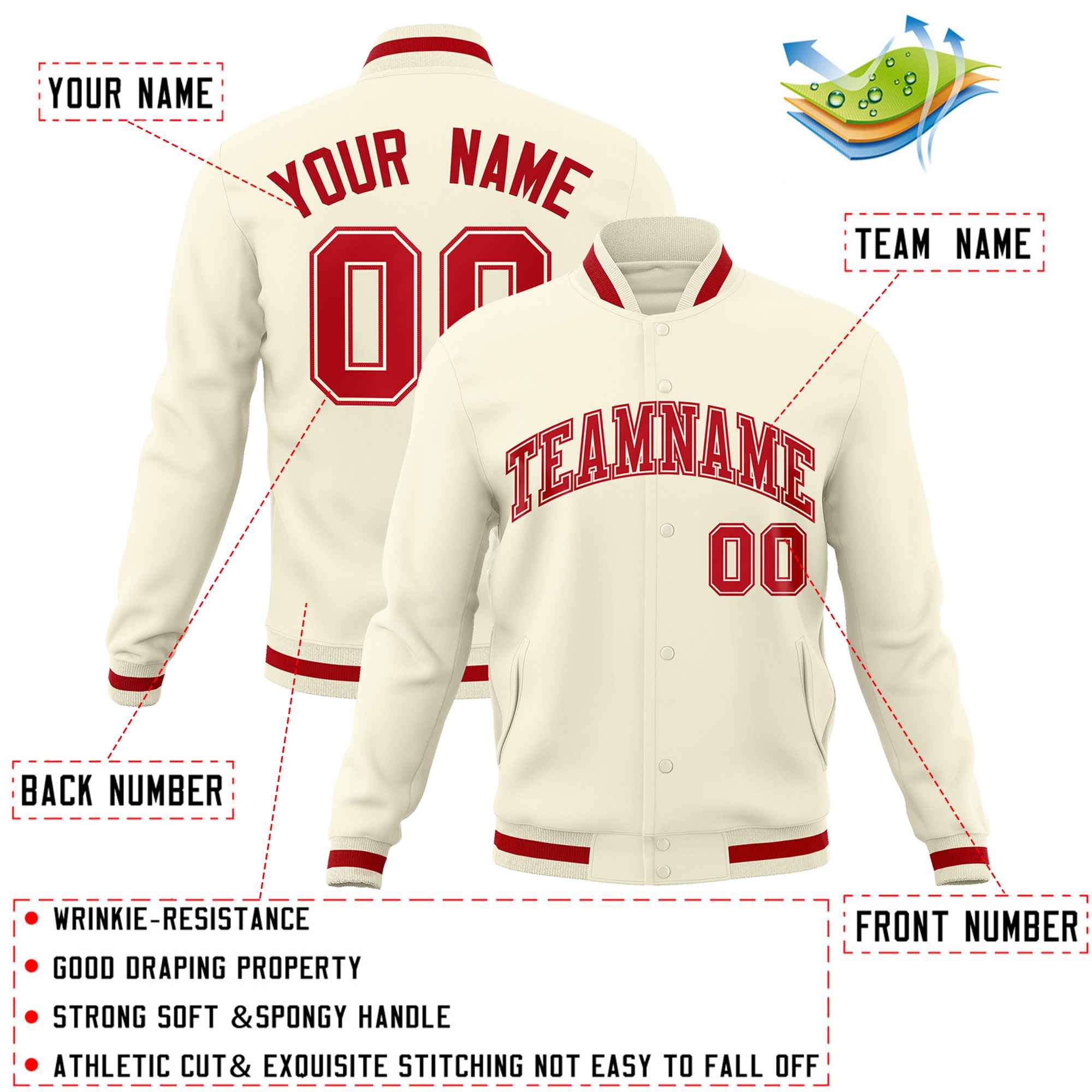 Custom White Black-Gray Classic Style Varsity Full-Snap Letterman Jacket | KXKSHOP
