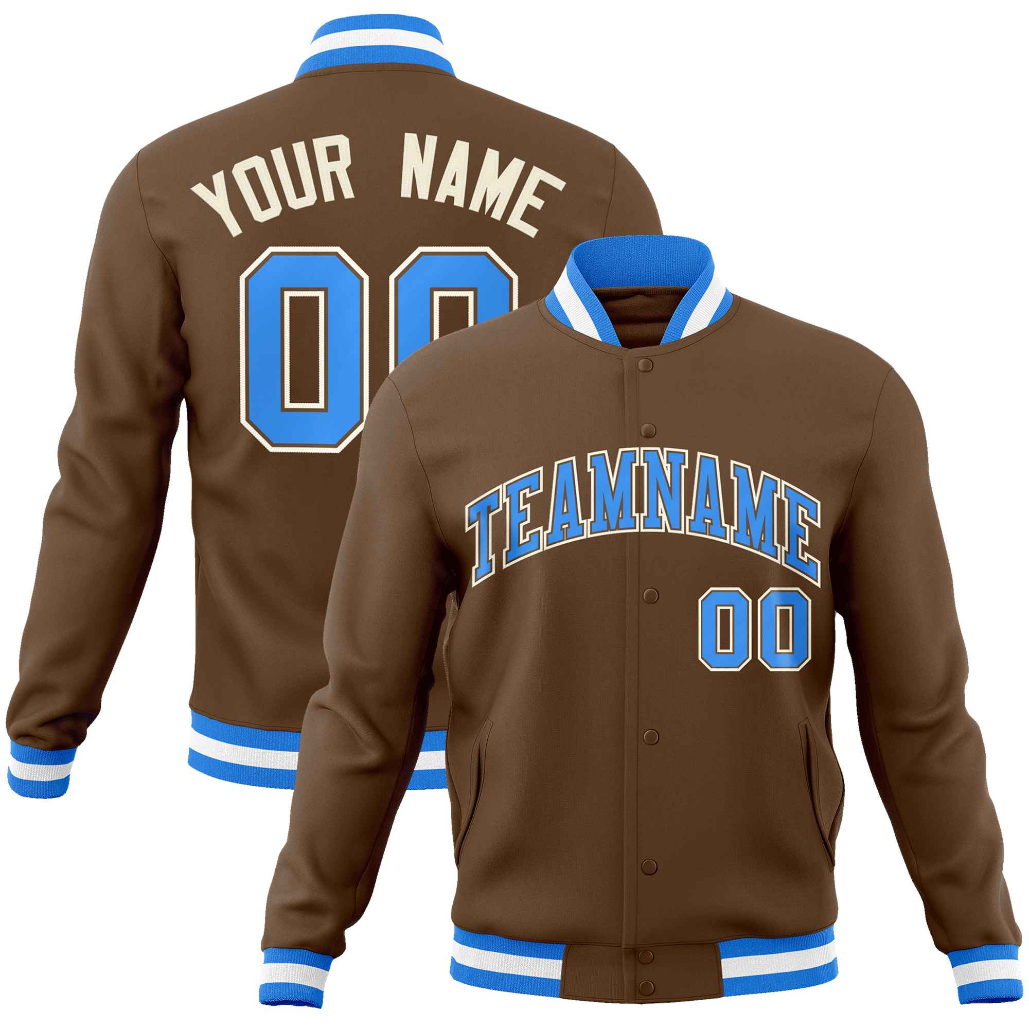 Custom White Black-Gray Classic Style Varsity Full-Snap Letterman Jacket | KXKSHOP
