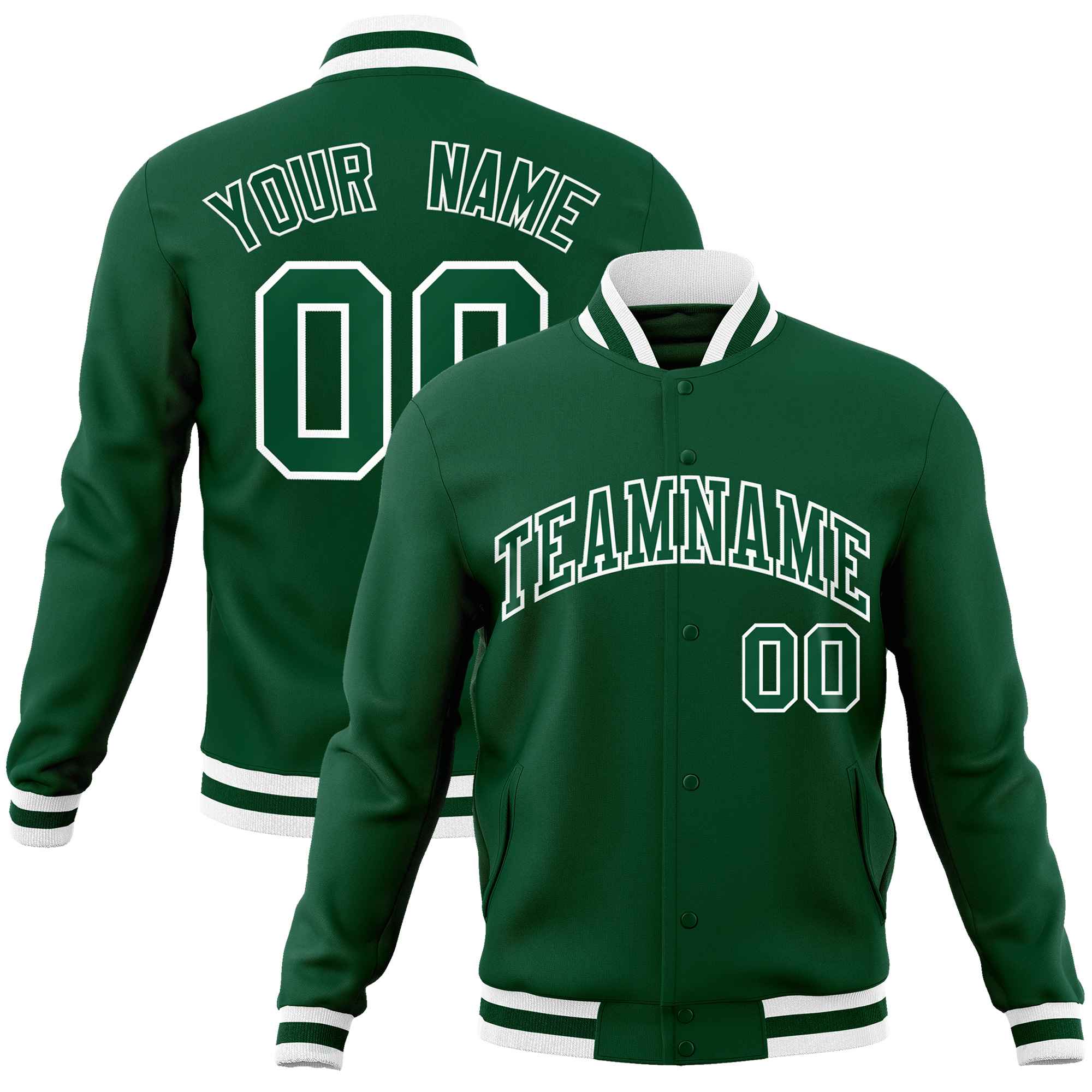Custom White Black-Gray Classic Style Varsity Full-Snap Letterman Jacket | KXKSHOP