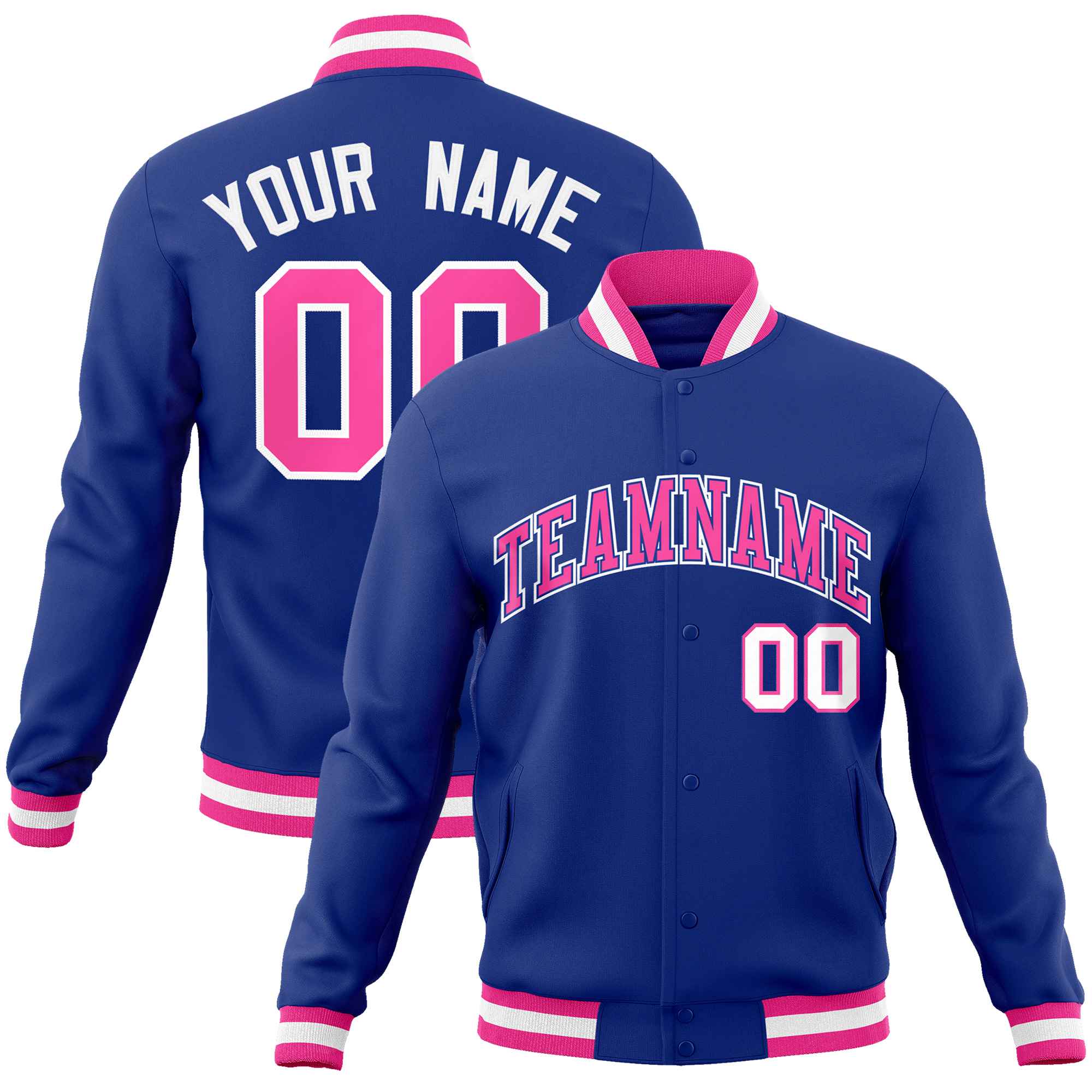 Custom White Black-Gray Classic Style Varsity Full-Snap Letterman Jacket | KXKSHOP