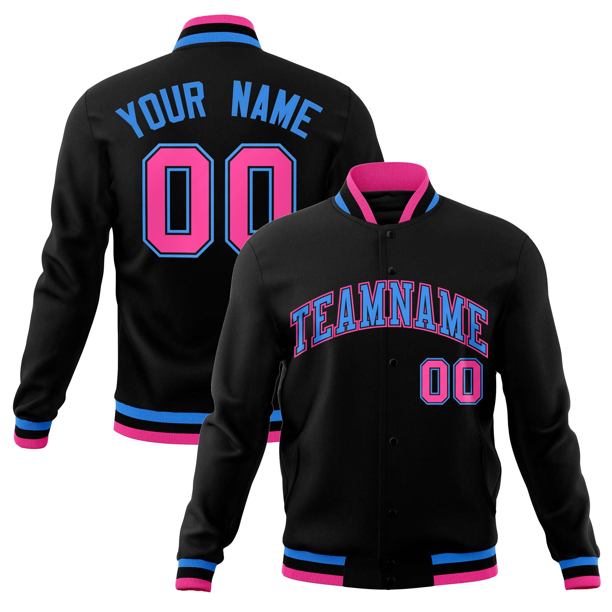 Custom White Black-Gray Classic Style Varsity Full-Snap Letterman Jacket | KXKSHOP