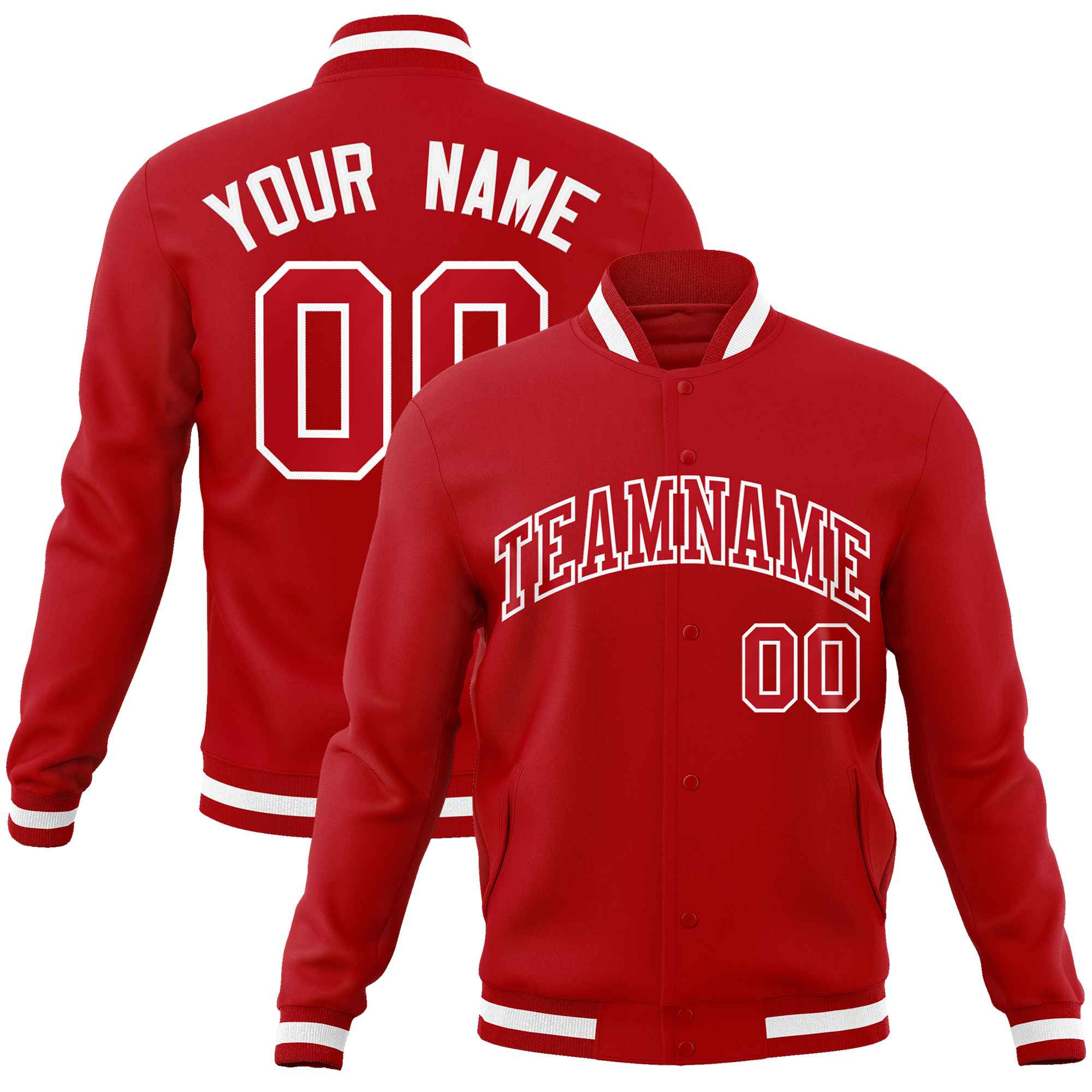 Custom White Black-Gray Classic Style Varsity Full-Snap Letterman Jacket | KXKSHOP