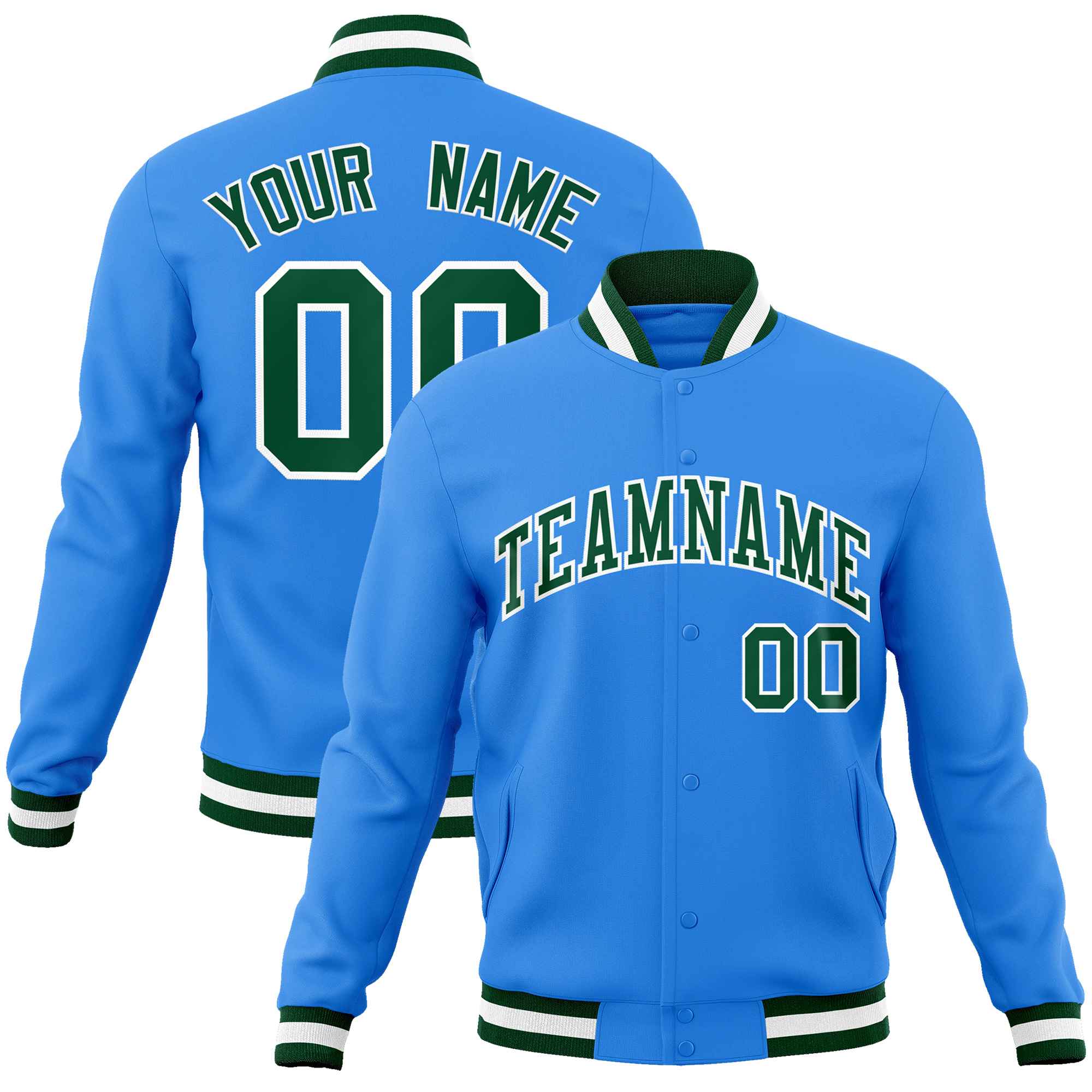 Custom White Black-Gray Classic Style Varsity Full-Snap Letterman Jacket | KXKSHOP