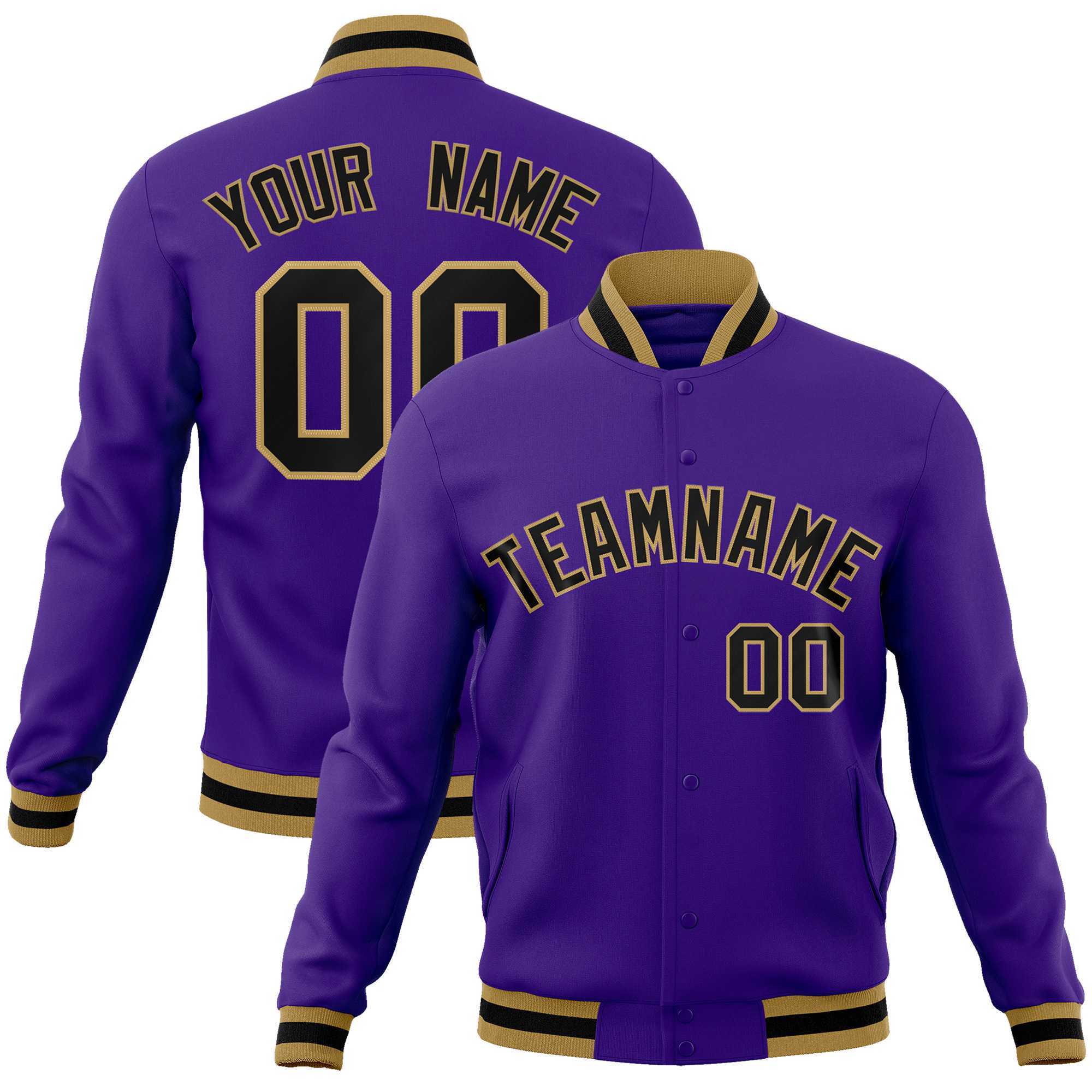 Custom White Black-Gray Classic Style Varsity Full-Snap Letterman Jacket | KXKSHOP
