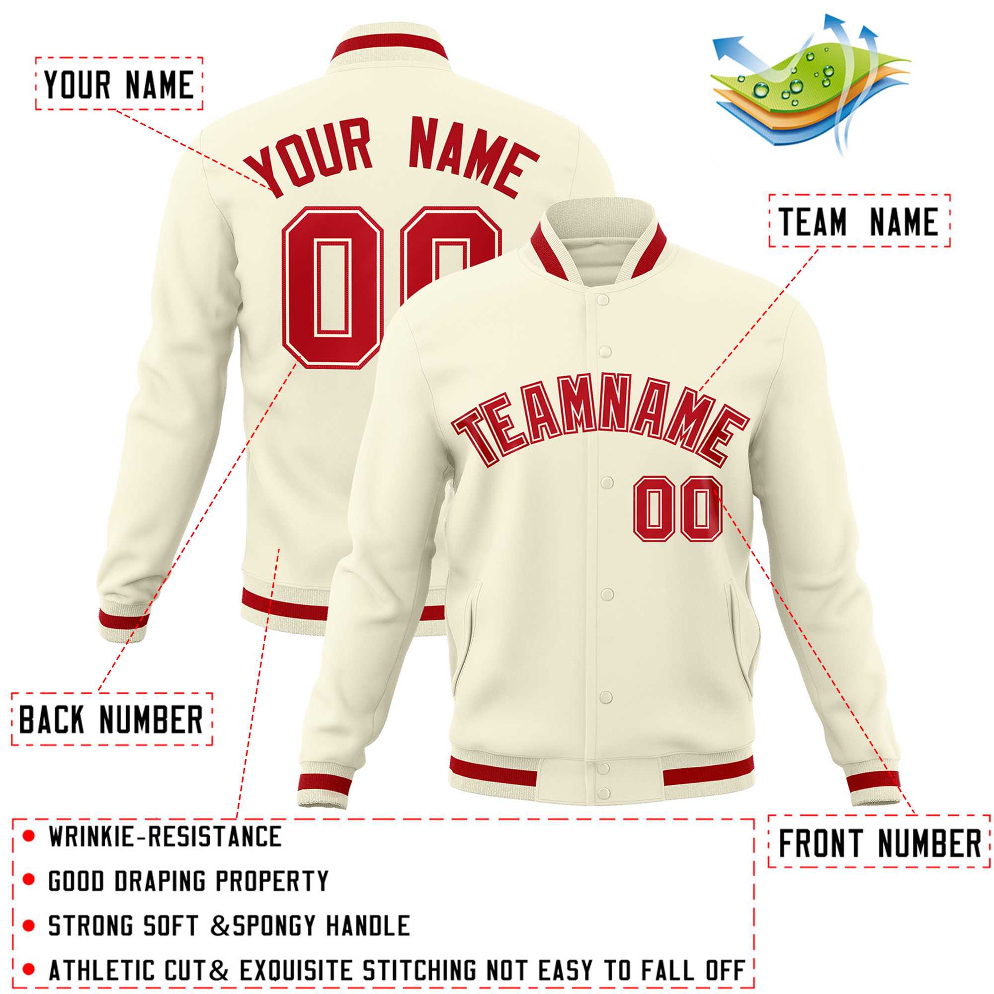 Custom White Black-Gray Classic Style Varsity Full-Snap Letterman Jacket | KXKSHOP