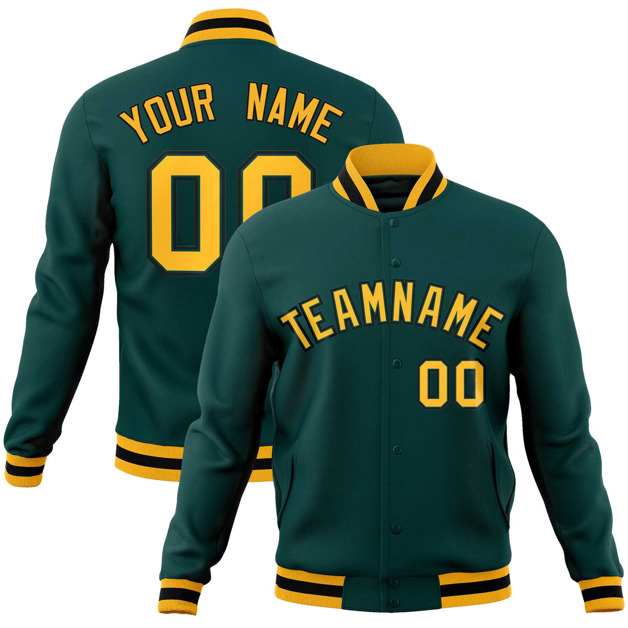 Custom White Black-Gray Classic Style Varsity Full-Snap Letterman Jacket | KXKSHOP